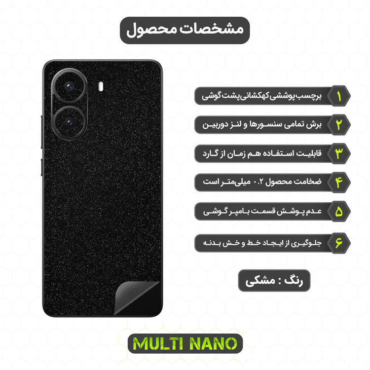 برچسب پوششی مولتی نانو طرح کهکشانی مدل X-F1G مناسب برای گوشی موبایل شیائومی Poco X7 Pro