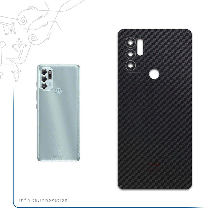 برچسب پوششی ماهوت مدل Carbon-Fiber مناسب برای گوشی موبایل موتورولا Moto G60S