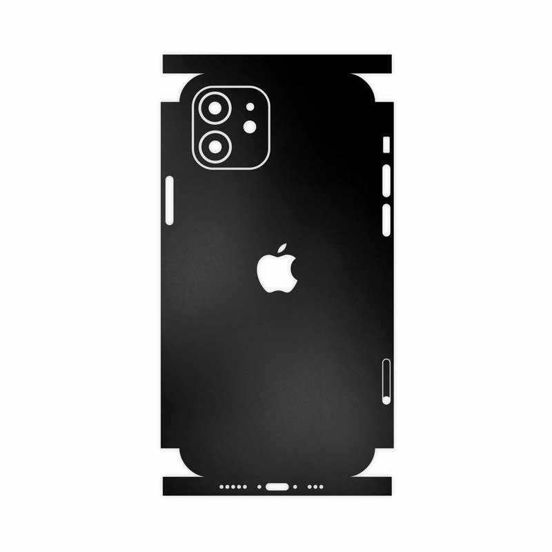 برچسب پوششی ماهوت مدل Matte-Black-FullSkin مناسب برای گوشی موبایل اپل iPhone 12