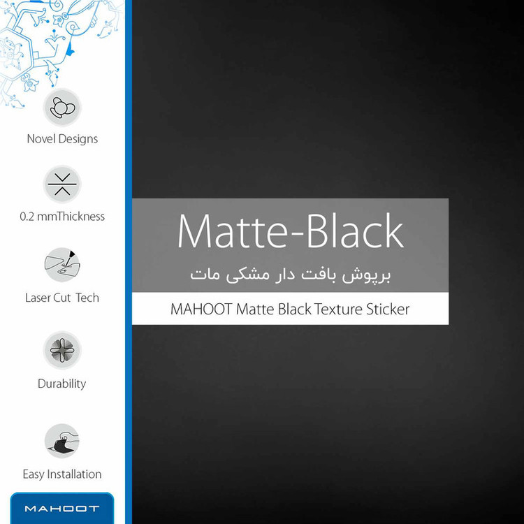 برچسب پوششی ماهوت مدل Matte-Black-FullSkin مناسب برای گوشی موبایل اپل iPhone 12