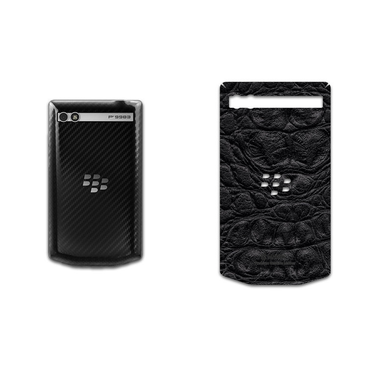 برچسب پوششی ماهوت مدل Black-Crocodile-Leather مناسب برای گوشی موبایل بلک بری Porsche Design P9983