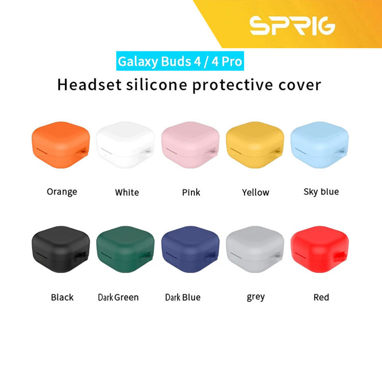 کاور اسپریگ مدل Silicone-SP مناسب برای کیس هدفون بی سیم سامسونگ Galaxy Buds 4 / 4 Pro