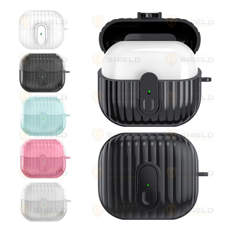 کاور آلتیمیت شیلد مدل Ribbed Shell مناسب برای کیس سامسونگ Galaxy Buds 3 / 3 Pro