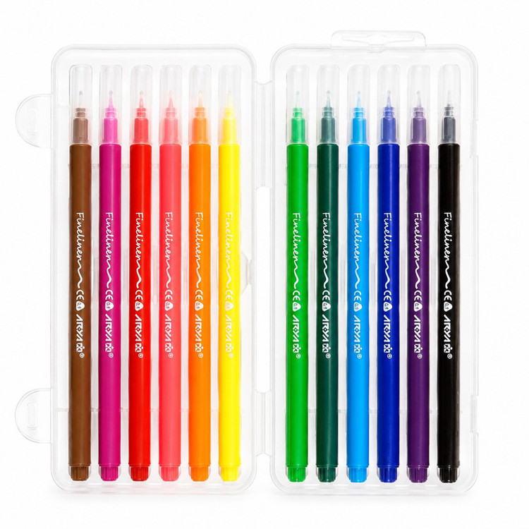 روان نویس 0.7 میلی متری آریا مدل FINE LINER بسته 12 عددی