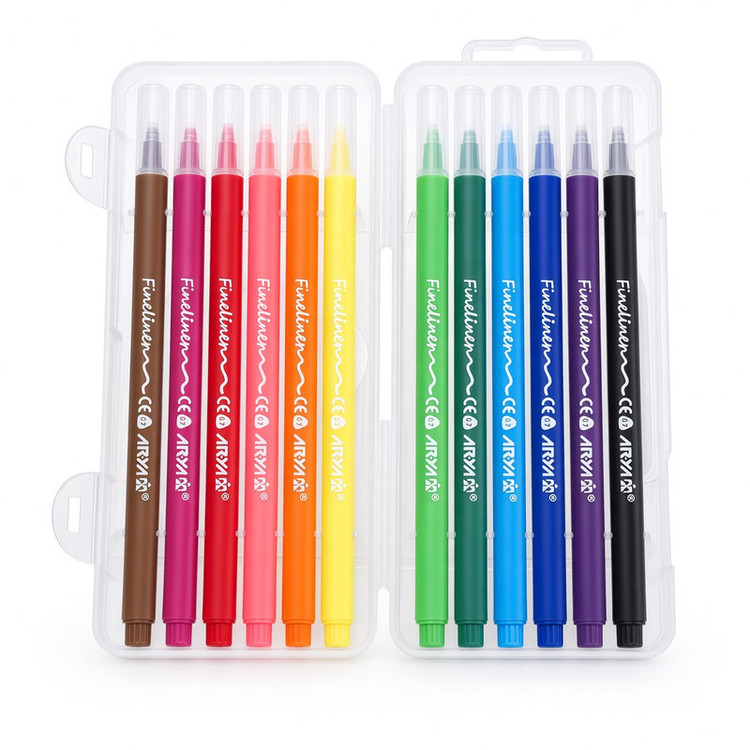 روان نویس 0.7 میلی متری آریا مدل FINE LINER بسته 12 عددی