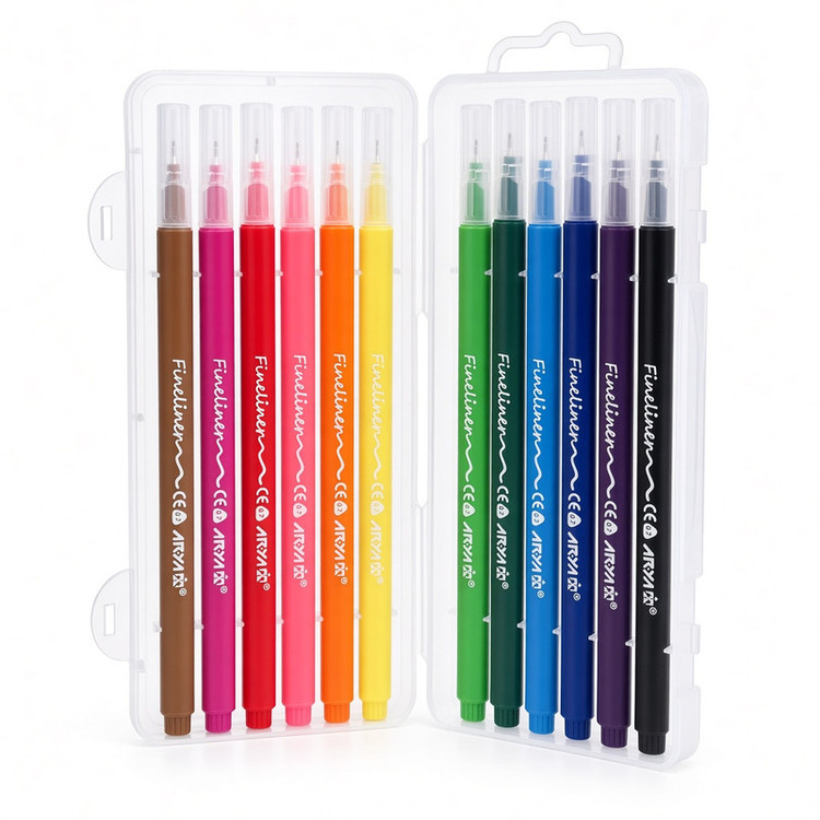 روان نویس 0.7 میلی متری آریا مدل FINE LINER بسته 12 عددی