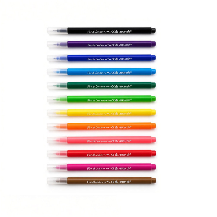 روان نویس 0.7 میلی متری آریا مدل FINE LINER بسته 12 عددی
