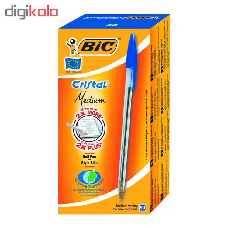 خودکار بیک مدل Cristal Medium بسته 50 عددی