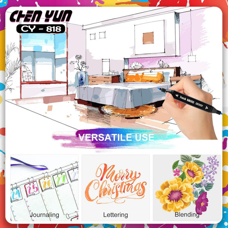 ماژیک راندو شین یان مدل CY-818 مجموعه ۲۴ عددی