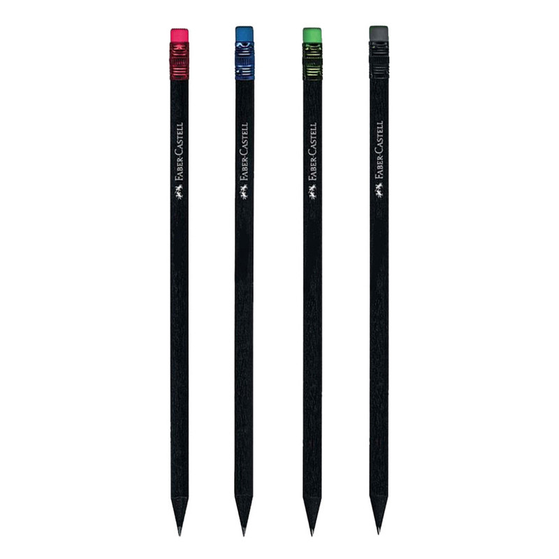 مداد مشکی فابر کاستل مدل BL-W کد 115815 بسته 4 عددی