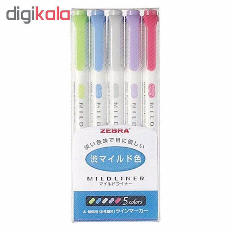 ماژیک علامتگذار دو سر زبرا مدل MILDLINER سری Cool and Refined Colors