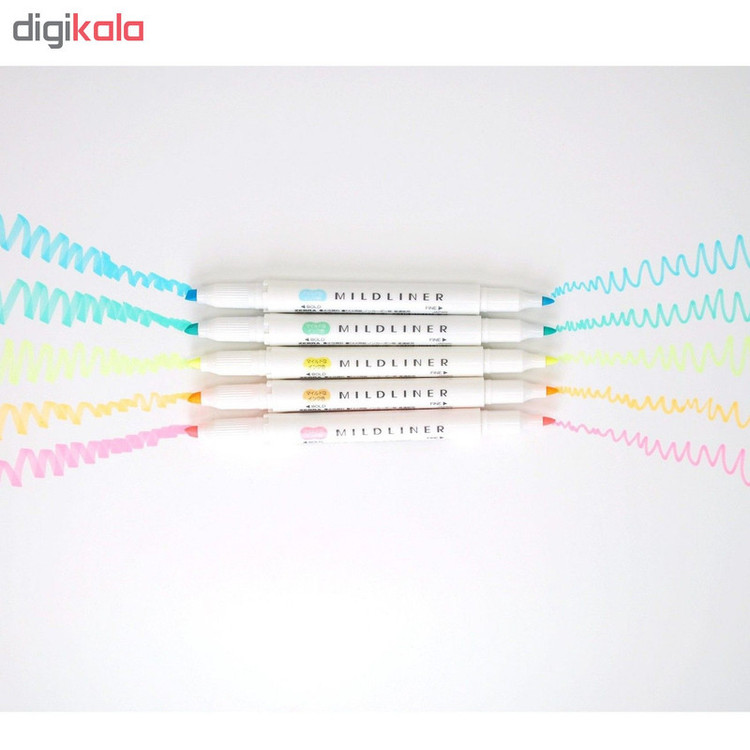 ماژیک علامتگذار دو سر زبرا مدل MILDLINER سری Cool and Refined Colors