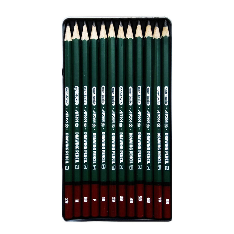 مداد طراحی آریا مدل Artist کد 002-3075 مجموعه 12 عددی