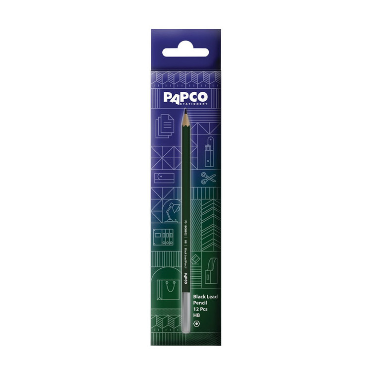 مداد مشکی پاپکو با درجه سختی HB کد -PS-16OHB0212 بسته 12عددی