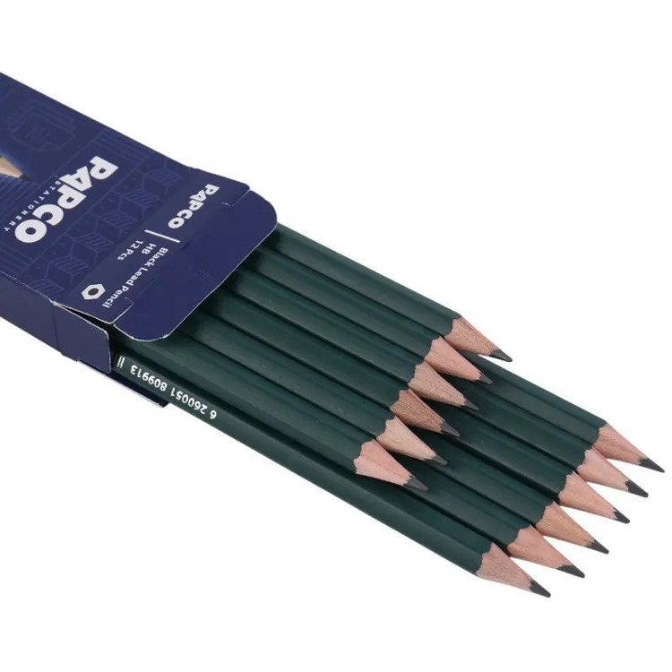 مداد مشکی پاپکو با درجه سختی HB کد -PS-16OHB0212 بسته 12عددی