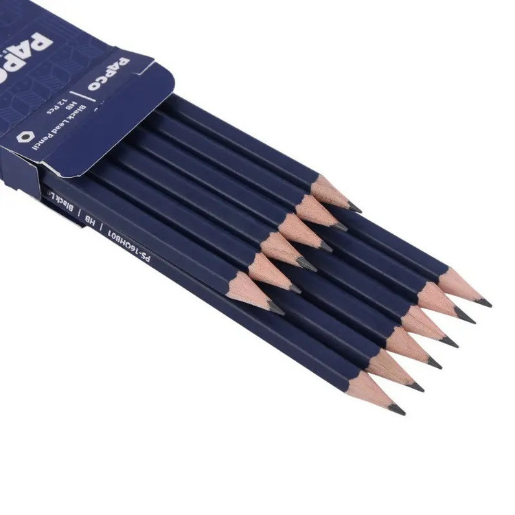 مداد مشکی پاپکو با درجه سختی HB کد S - PS-16OHB0112 بسته 12عددی