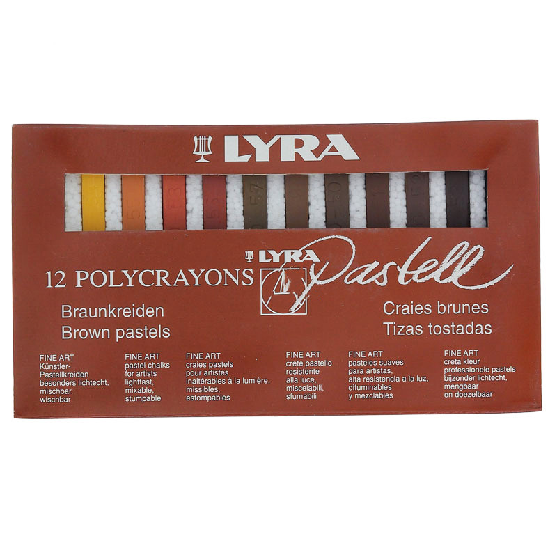 پاستل گچی لیرا مدل Polycrayons بسته 12 عددی