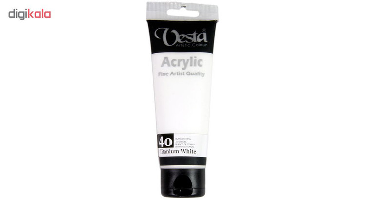 رنگ اکریلیک وستا مدل 40 Titanium White حجم 75 میلی لیتر