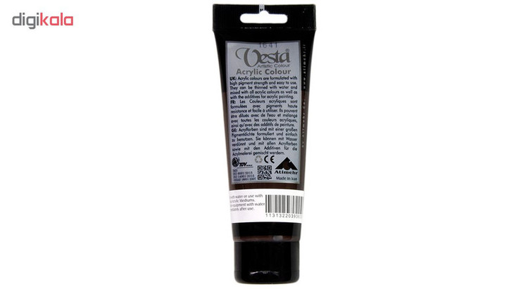 رنگ اکریلیک وستا مدل 03 Burnt Umber حجم 75 میلی لیتر