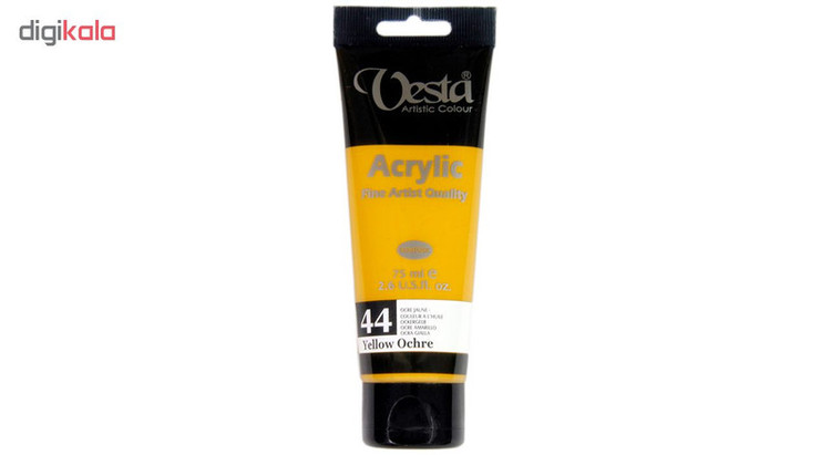 رنگ اکریلیک وستا مدل 44 Yellow Ochre حجم 75 میلی لیتر