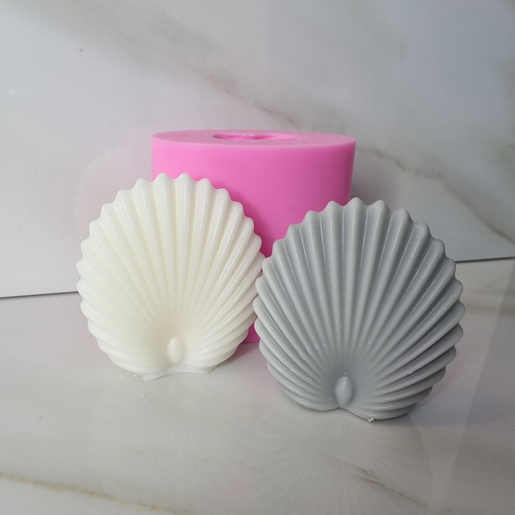 قالب شمع مدل صدف طرح طاووس کد C10CM