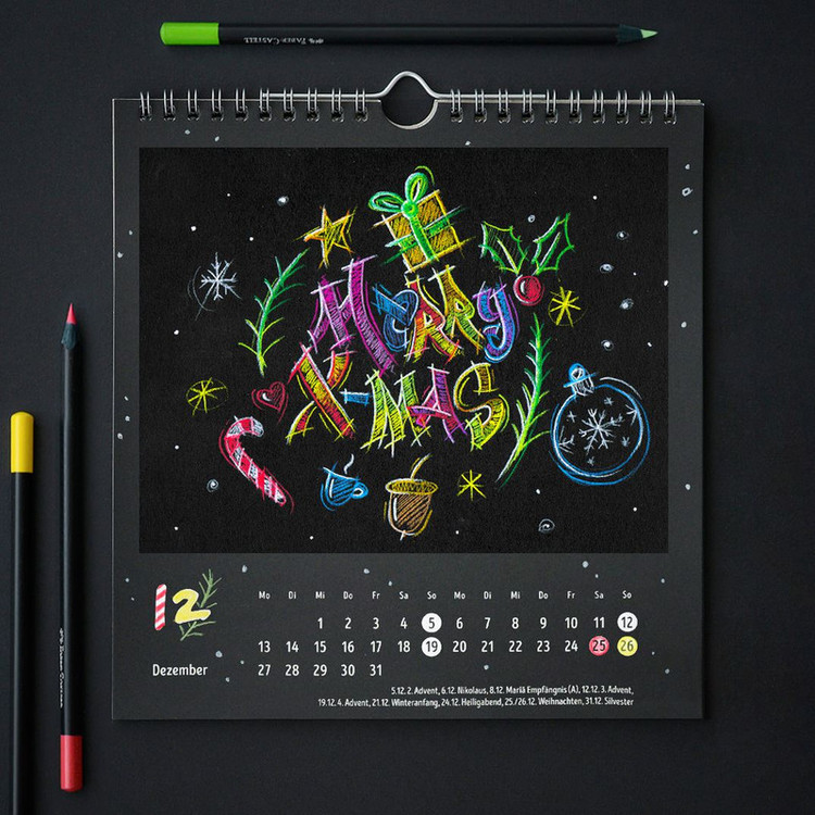 مداد رنگی 12 رنگ فابر کاستل مدل Black Edition