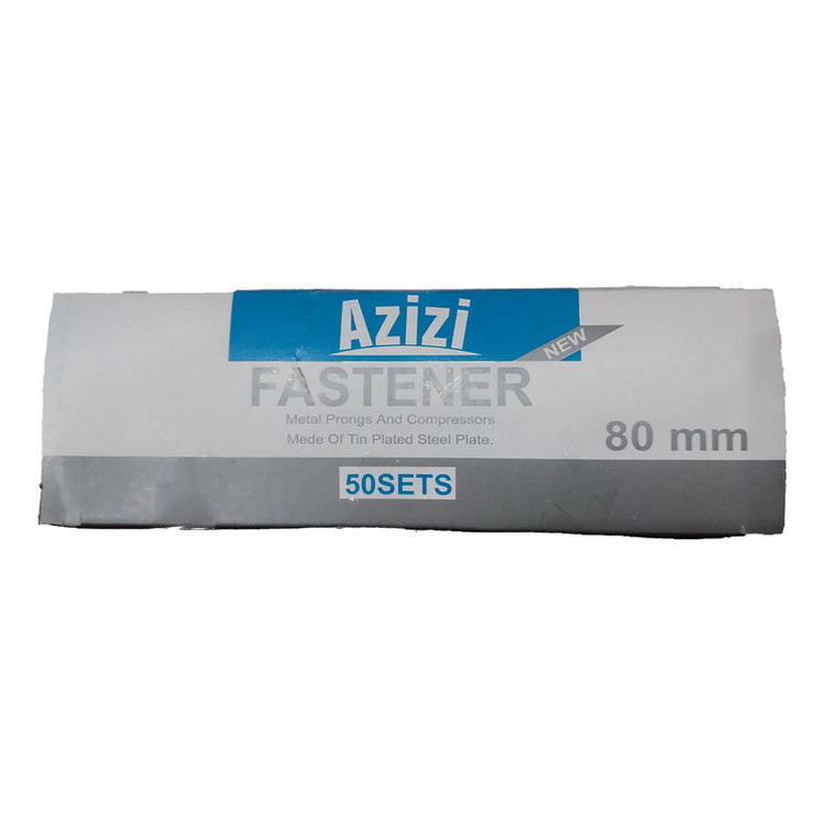 گیره بایگانی پوشه و کاغذ عزیزی کد 101 مدل fastener بسته 50 عددی