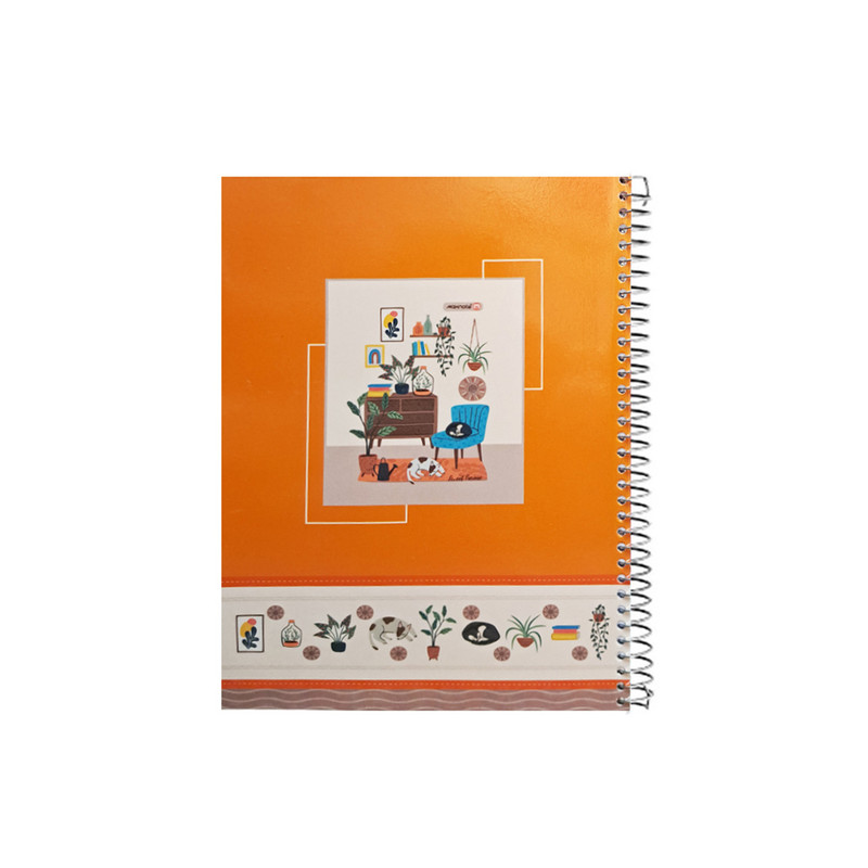 دفتر مشق 60 برگ مکث نوت مدل حاشیه دار طرح اتاق نشیمن کد 6386