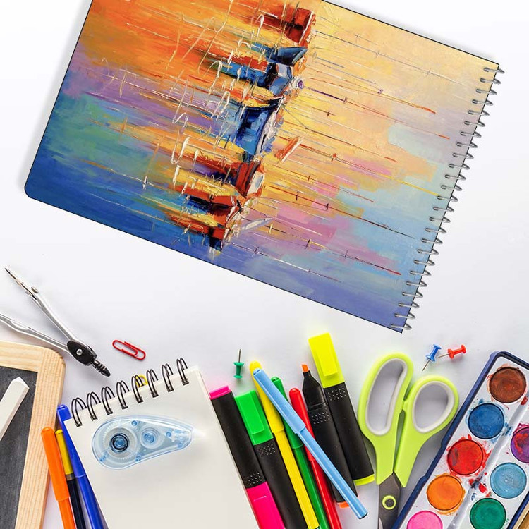 دفتر نقاشی 50 برگ سیمی کارنیکا طرح نقاشی های آبرنگی Watercolor Paintings کد 22825