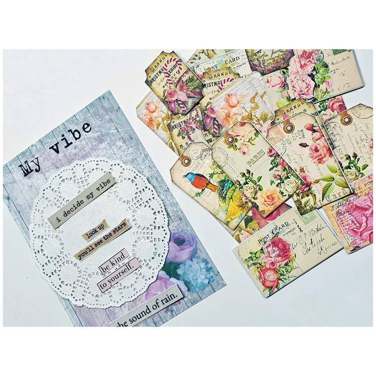 کاغذ چاپی مدل My vibe کد 38 طرح بولت ژورنال مجموعه 32 عددی