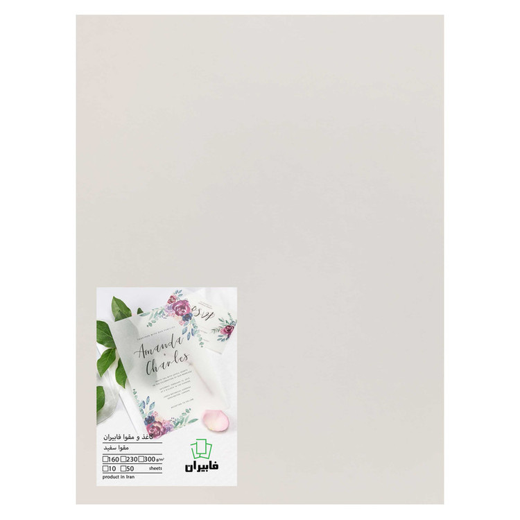 مقوا فابیران مدل کارتی سایز 21x30 سانتی متر بسته 10 عددی