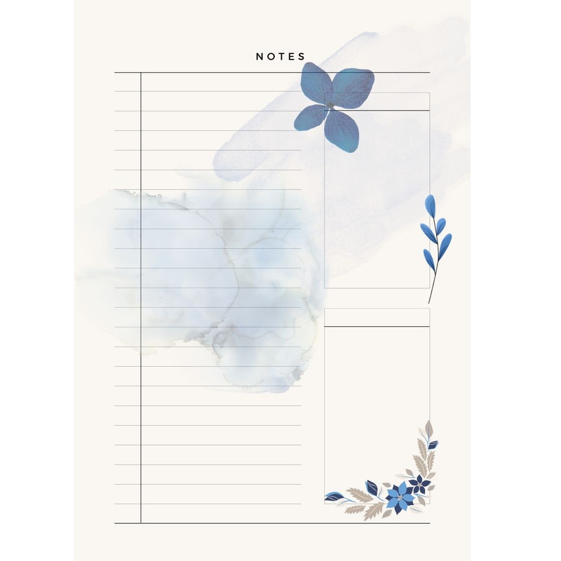 کاغذ یادداشت A5 مدل planner to do list طرح گل کد 960 بسته 20 عددی