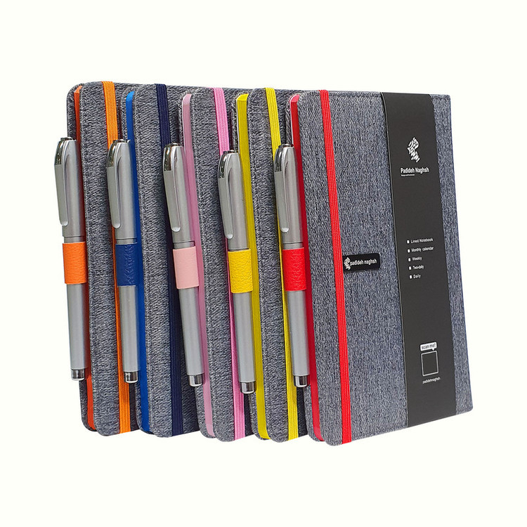 دفتر یادداشت پدیده نقش مدل پارچه ای کد 01 به همراه خودکار