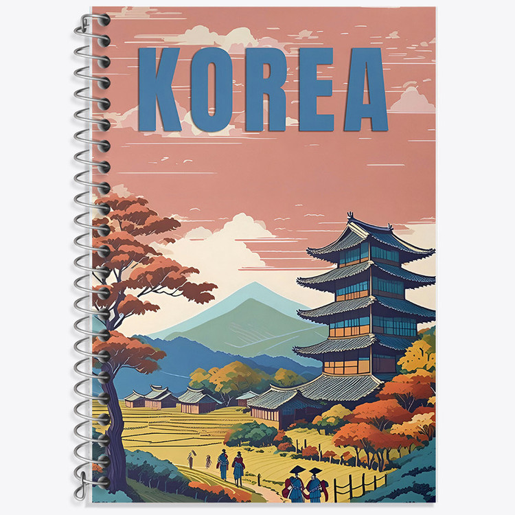 دفتر لغت 50 برگ خندالو طرح کره (Korea) کد F6304