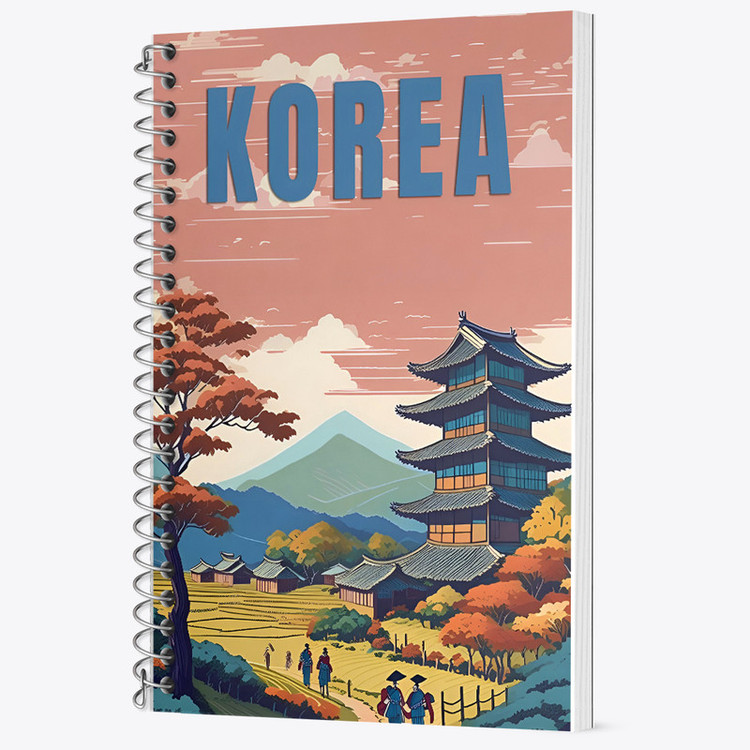 دفتر لغت 50 برگ خندالو طرح کره (Korea) کد F6304