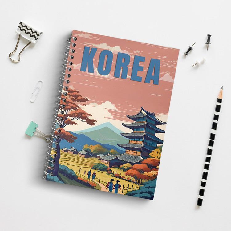 دفتر لغت 50 برگ خندالو طرح کره (Korea) کد F6304
