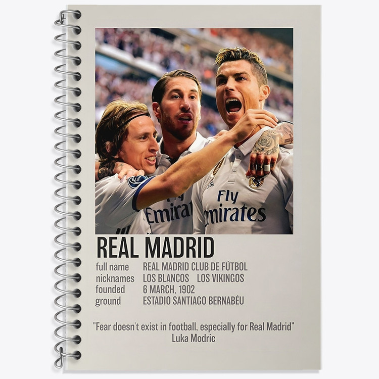 دفتر لغت 50 برگ خندالو طرح رئال مادرید (Real Madrid) کد F13470