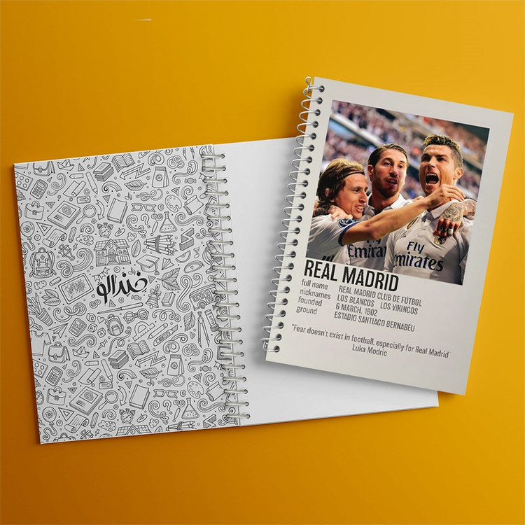 دفتر لغت 50 برگ خندالو طرح رئال مادرید (Real Madrid) کد F13470
