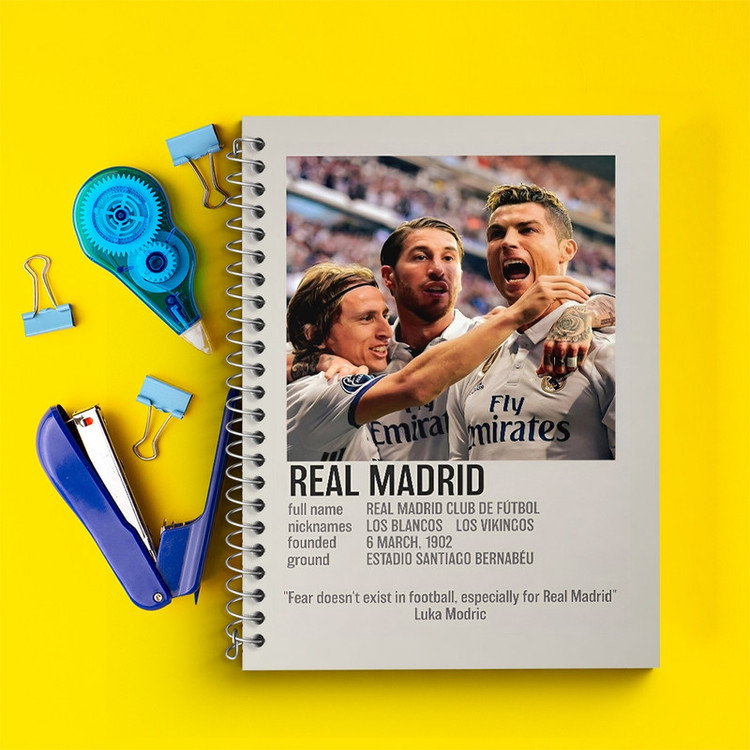 دفتر لغت 50 برگ خندالو طرح رئال مادرید (Real Madrid) کد F13470