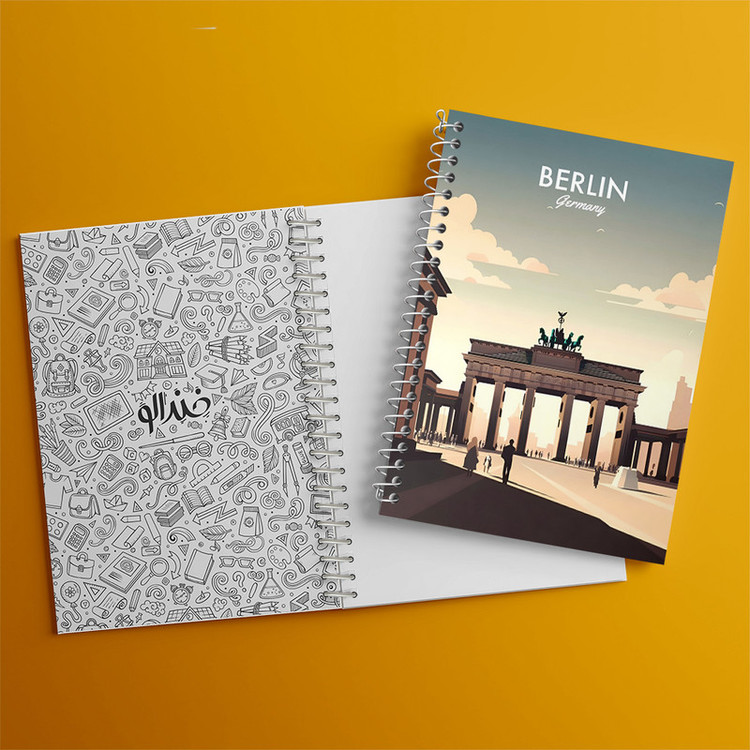 دفتر مشق 100 برگ خندالو طرح برلین (Berlin) کد F6322