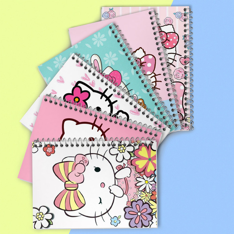 دفتر مشق 50 برگ خندالو طرح هلو کیتی (Hello Kitty) کد 284 مجموعه 6 عددی