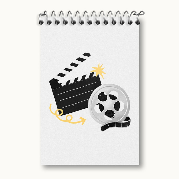 دفتر یادداشت 50 برگ خندالو مدل فیلم (Film) کد F2554