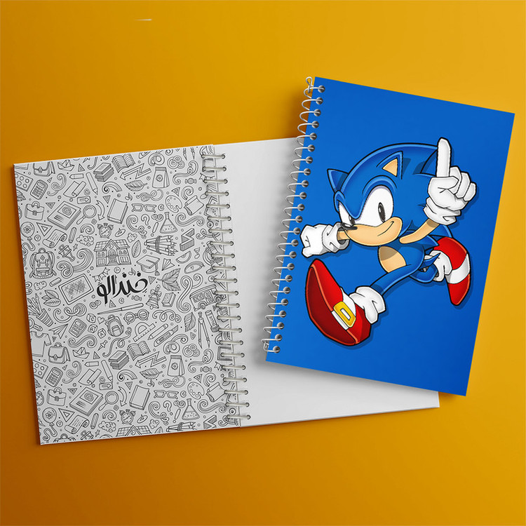 دفتر مشق 50 برگ خندالو طرح سونیک (Sonic) کد 37017