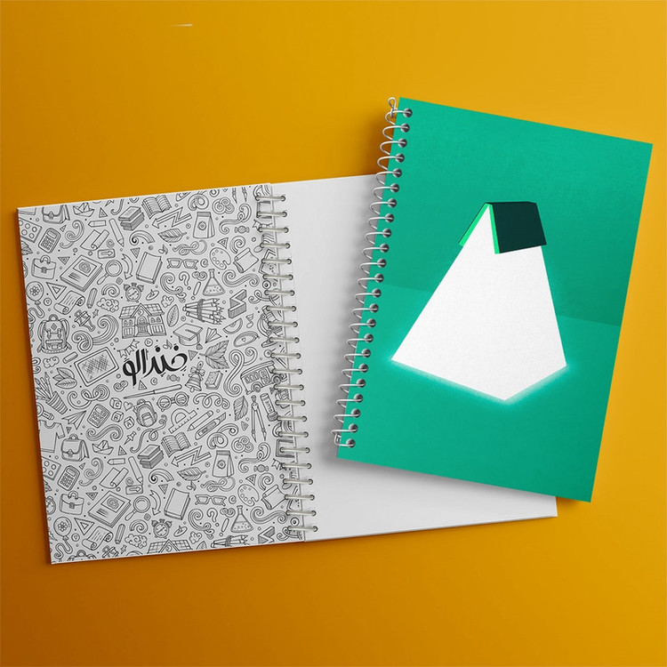 دفتر شطرنجی 50 برگ خندالو مدل کتاب (Book) کد F237