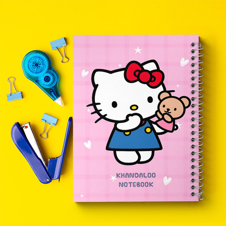 دفتر مشق 100 برگ خندالو طرح هلو کیتی (Hello Kitty) کد N9099