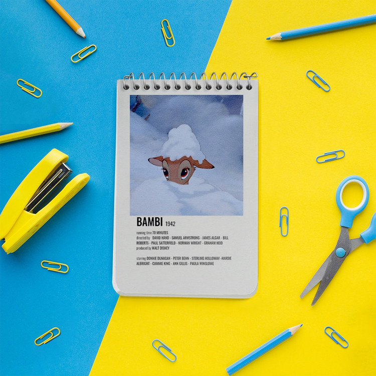 دفتر یادداشت 50 برگ خندالو طرح بامبی (Bambi) کد F13210