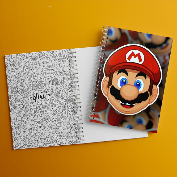 دفتر طراحی 50 برگ خندالو طرح (Mario) سوپر ماریو کد N8948