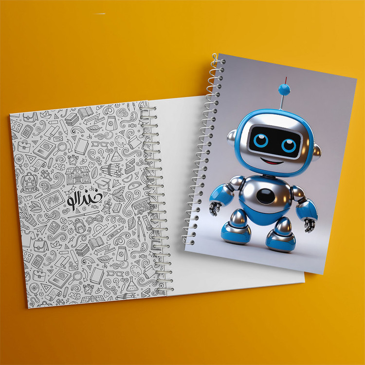 دفتر مشق 100 برگ خندالو طرح ربات کد F12770