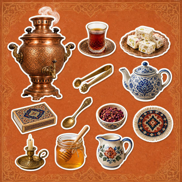 برچسب مدل نوستالژی ایرانی کد ۱۴۰ بسته ۴ عددی