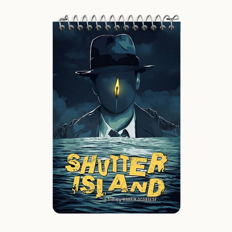 دفتر یادداشت 50 برگ خندالو طرح جزیره شاتر (Shutter Island) کد F10173
